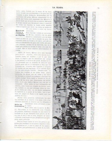 LAMINA V34196: La muerte de Hector, Escuela Florentina