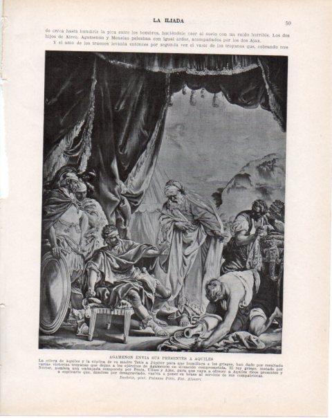 LAMINA V34191: Agamenon envia sus presentes a Aquiles por Deshais