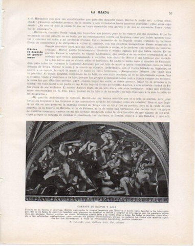 LAMINA V34188: Combate de Hector y Ajax por F. Sabatelli