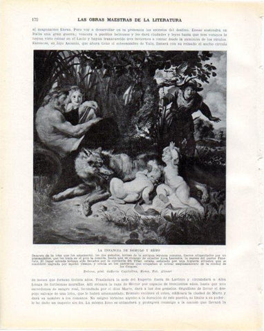 LAMINA V34253: La infancia de Romulo y Remo por Rubens
