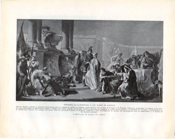 LAMINA V34316: Polixena es sacrificada a los manes de Aquiles por S. Ricci