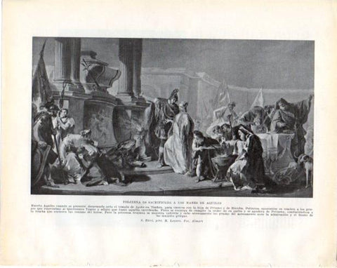 LAMINA V34316: Polixena es sacrificada a los manes de Aquiles por S. Ricci