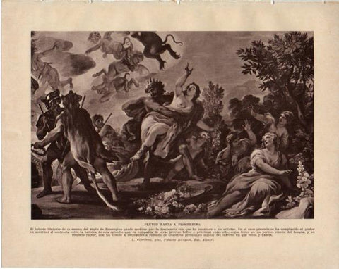LAMINA V34311: Pluton rapta a Proserpina por L. Giordano