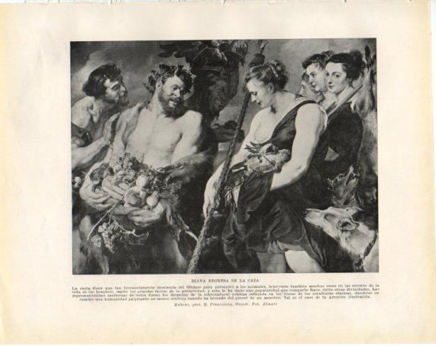 LAMINA V34306: Diana regresa de la caza por Rubens