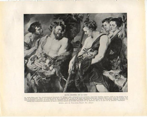 LAMINA V34306: Diana regresa de la caza por Rubens