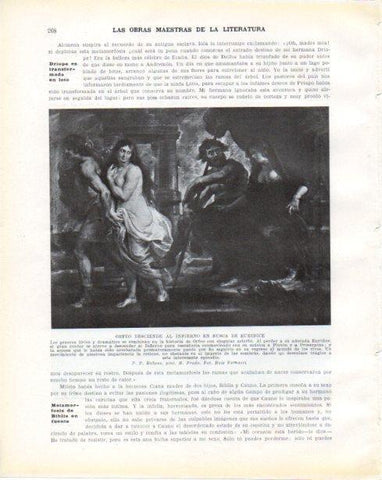 LAMINA V34304: Orfeo desciende al infierno en busca de Euridice por Rubens