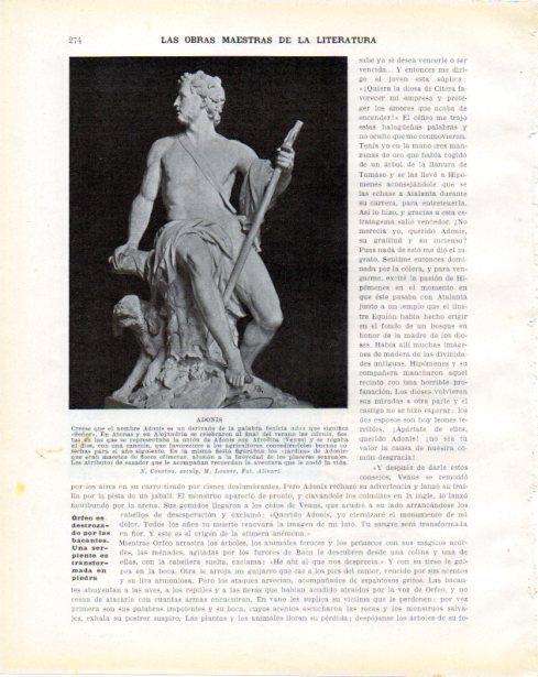 LAMINA V34318: Adonis por N. Coustou