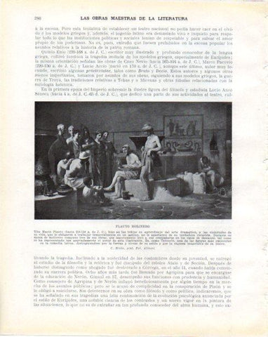 LAMINA V34324: Plauto molinero por C. Miola
