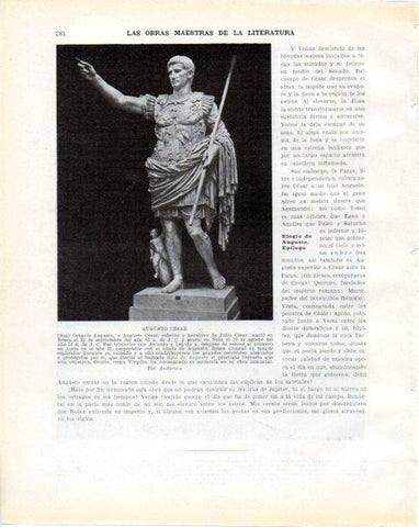 LAMINA V34323: Augusto Cesar escultura