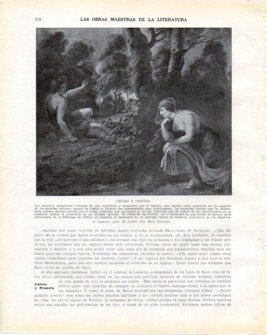 LAMINA V34298: Cefalo y Procris por P. Symons