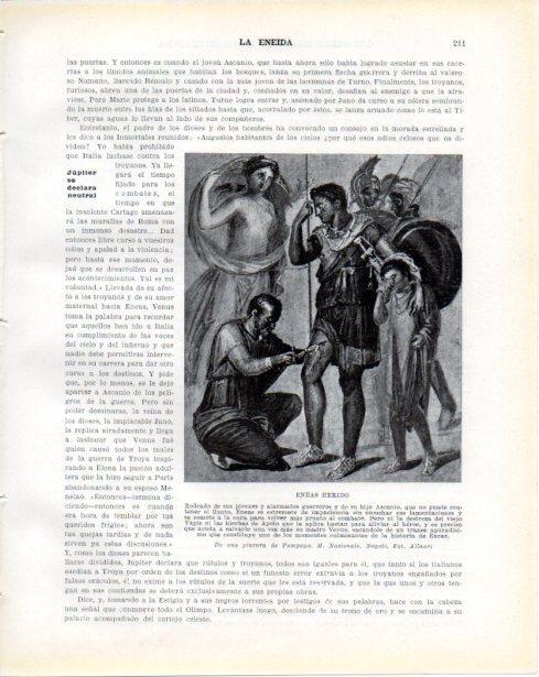 LAMINA V34271: Eneas herido pintura de Pompeya