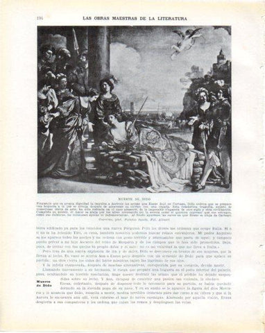 LAMINA V34263: Muerte de Dido por Guercino