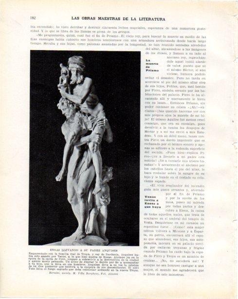 LAMINA V34257: Eneas llevndo a su padre Anquises escultura por Bernini